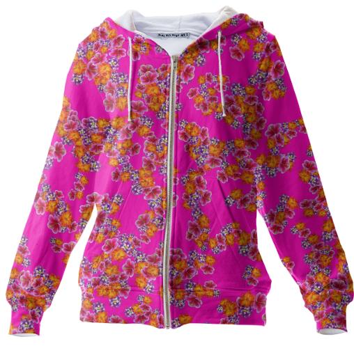 Flowers Random Fill Pattern HotPink