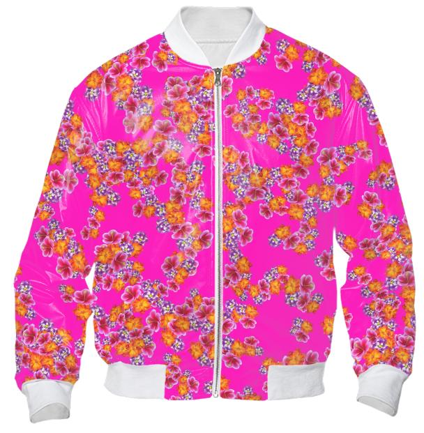 Flowers Random Fill Pattern HotPink