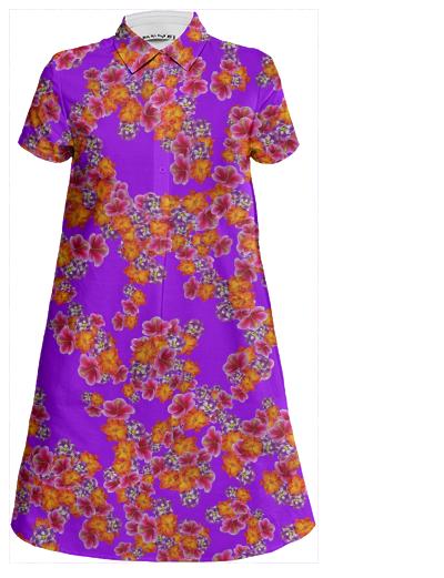 Flowers Random Fill Pattern Purple