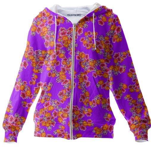 Flowers Random Fill Pattern Purple