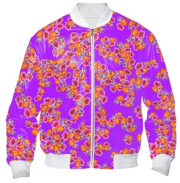 Flowers Random Fill Pattern Purple