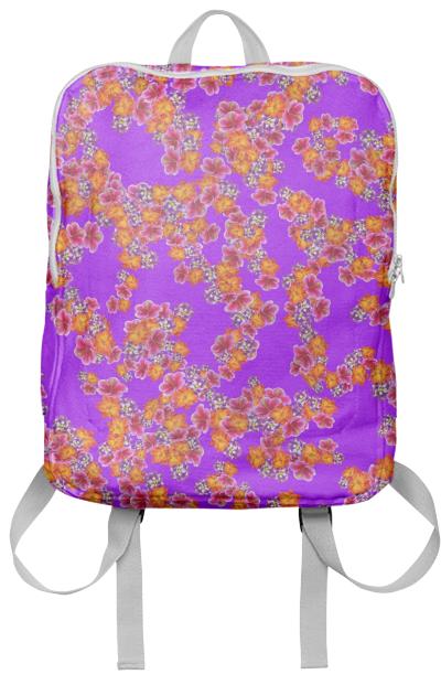 Flowers Random Fill Pattern Purple