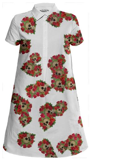 Skull Roses Random Fill Pattern