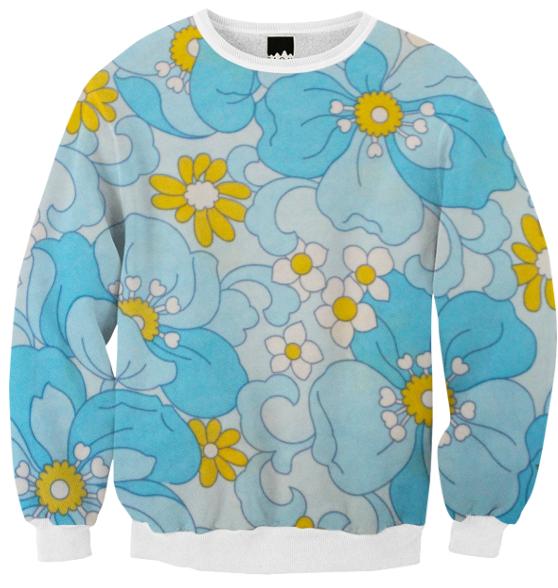 Flower Power Ribbed Sweatshirt