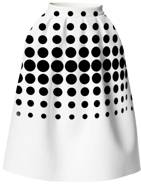 Polka Dots Neoprene Skirt