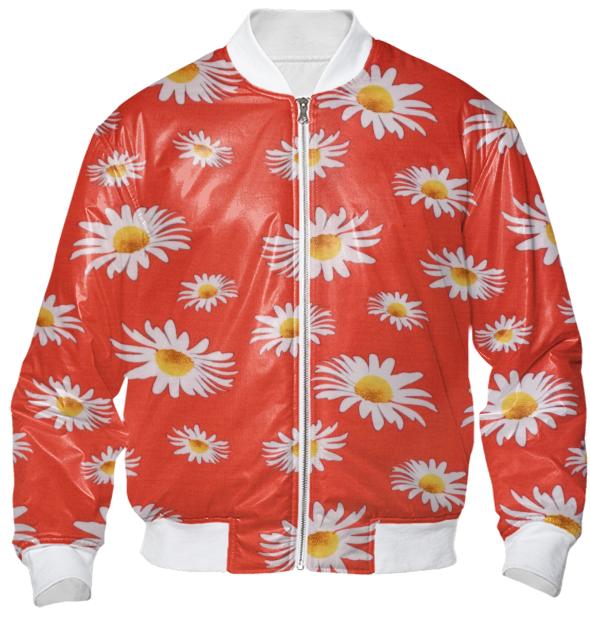 Daisy Red Bomber Jacket