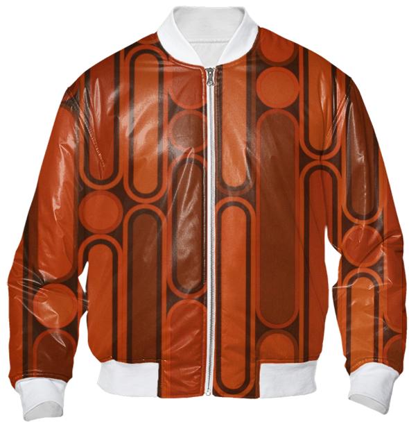 Orange Wallpaper Bomber Jacket