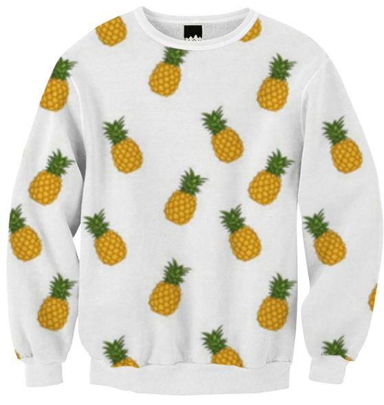Pineapple White Sweatshirt