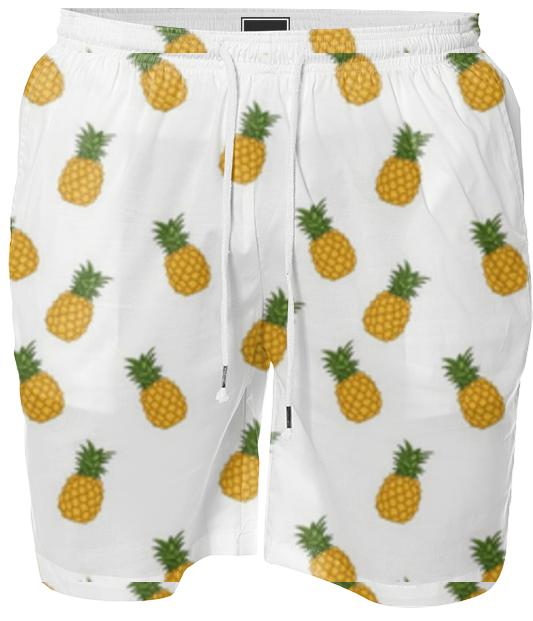 Pineapple White Shorts