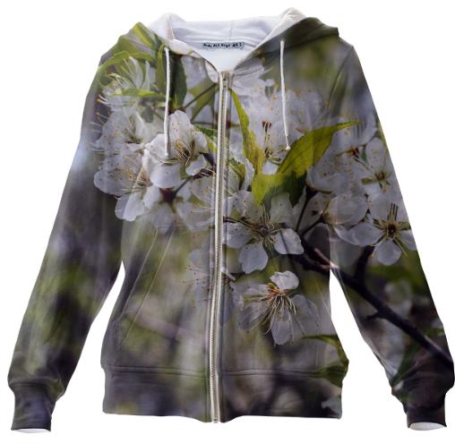 Apple Blossoms Zip Hoodie