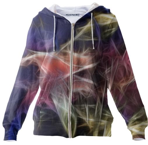 Abstract of a Cold Sunset Zip Hoodie