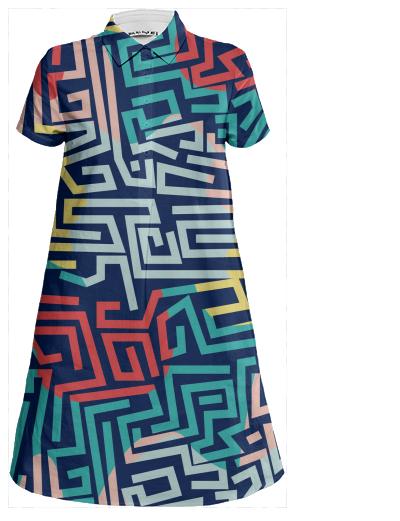 MAZE DAZE Mini Shirt Dress