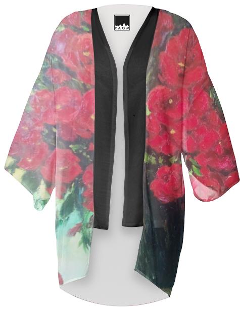 Pot of Poppies Kimono