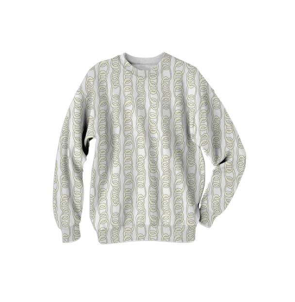 Chain Print Sweatshirt in White