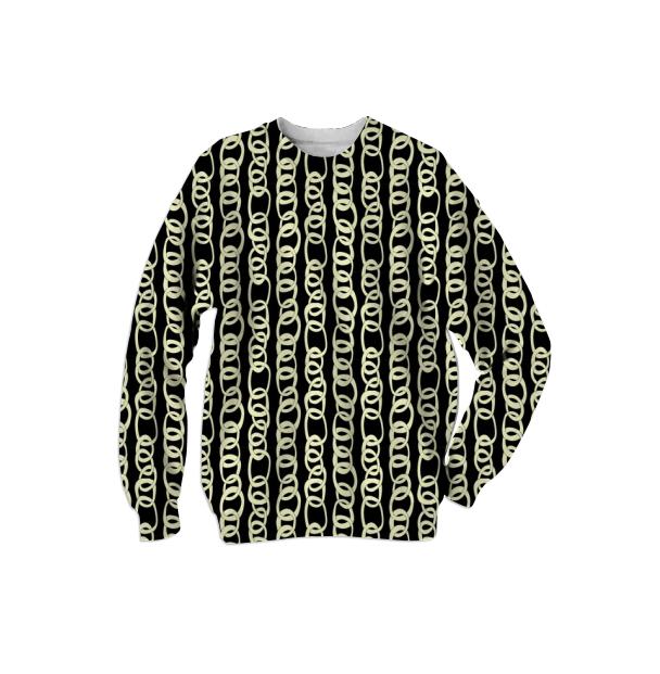 Chain Print Sweatshirt in Black