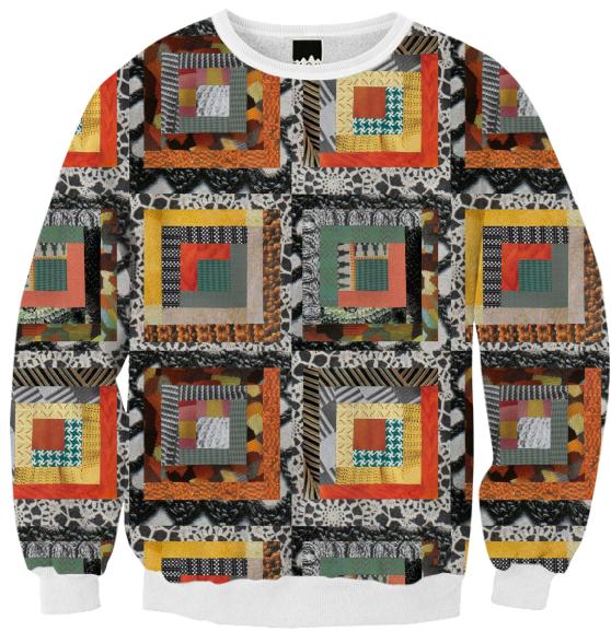 Patchwork collage sweatshirt