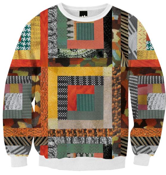 patchwork collage sweatshirt