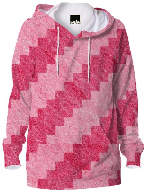 Pink Stripe Pixel Hoodie