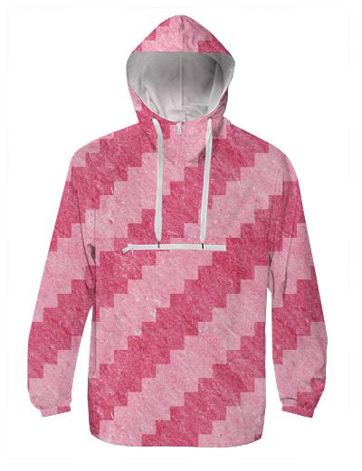 Pink Stripe Pixel Windbreaker