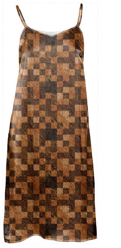 Brown Rock Pixel Dress