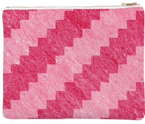Pink Stripe Pixel Clutch