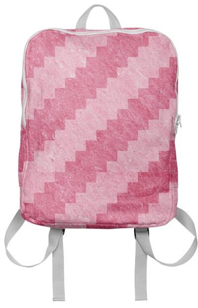 Pink Stripe Pixel Backpack