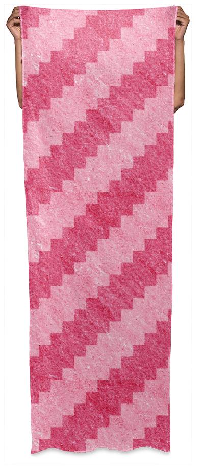 Pink Stripe Pixel Wrap Scarf