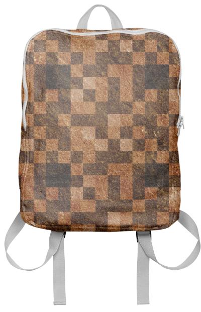 Brown Rock Pixel Backpack