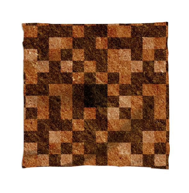 Brown Rock Pixel Scarf