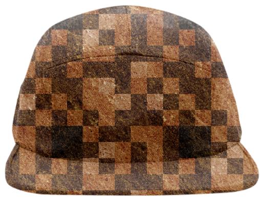 Brown Rock Pixel Hat