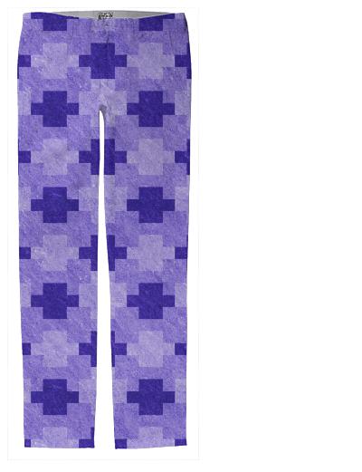 Blue Blocks Pixel Pants
