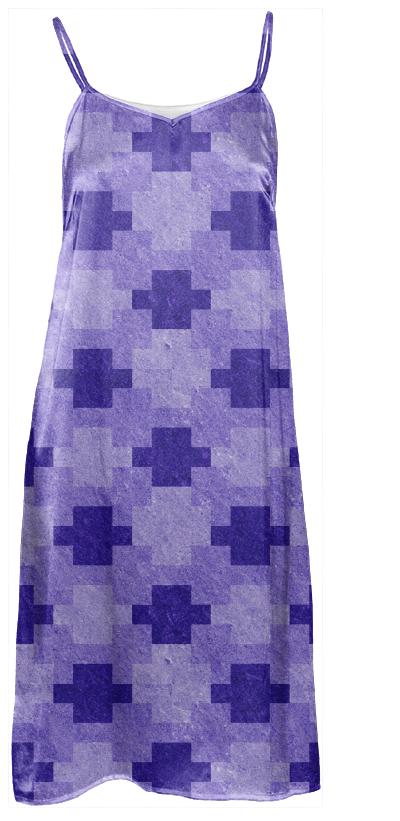 Blue Blocks Pixel Dress