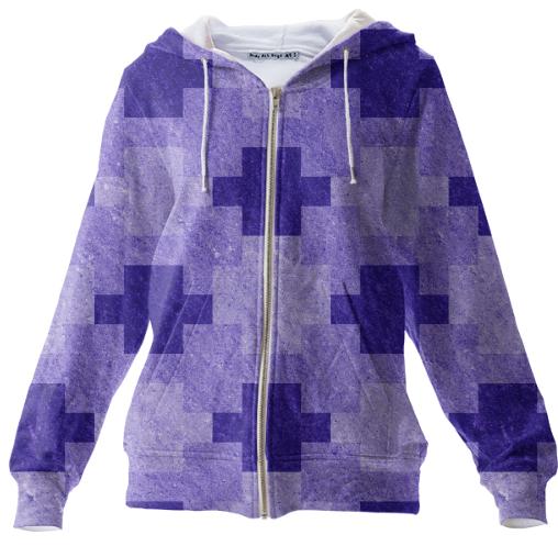 Blue Blocks Pixel Hoodie