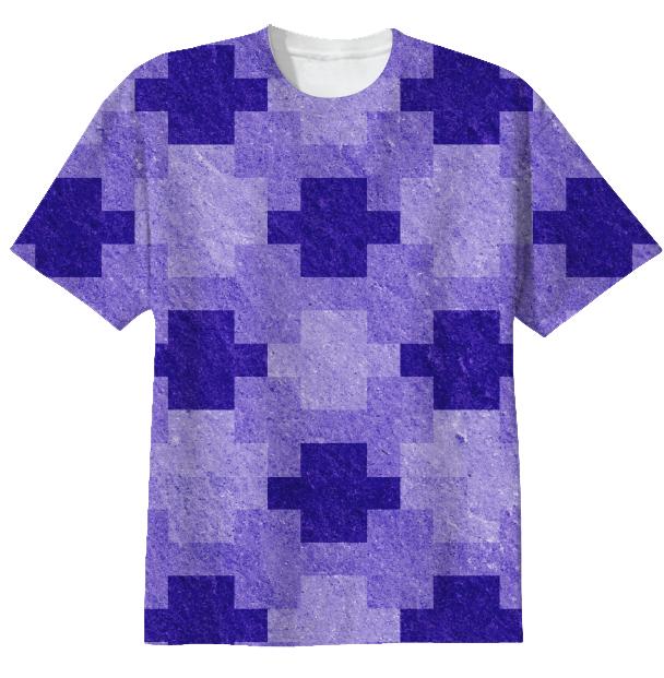 Blue Blocks Pixel Tshirt
