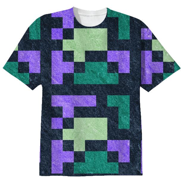 Green Violet Pixel Tshirt