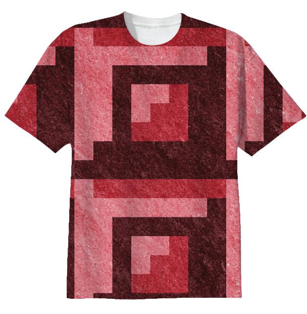 Red Brick Pixel Tshirt