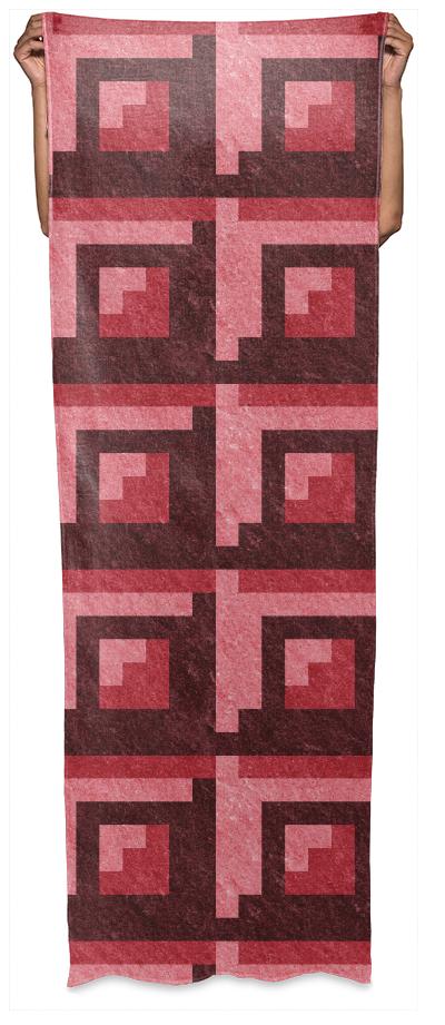 Red Brick Pixel Scarf Wrap