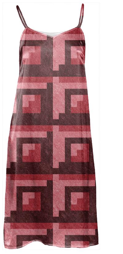 Red Brick Pixel Dress