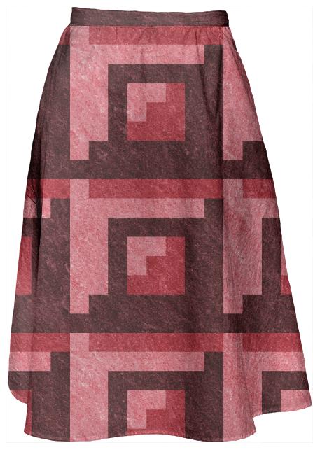 Red Brick Pixel Skirt