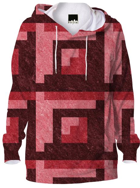 Red Brick Pixel Hoodie Pullover