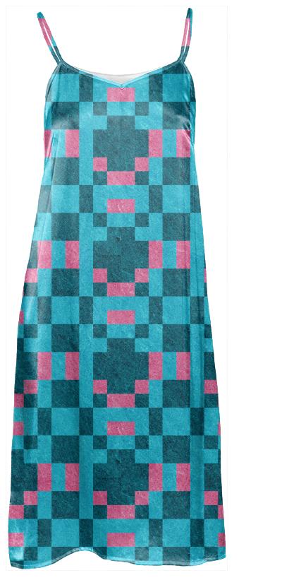 Teal Pink Pixel Dress