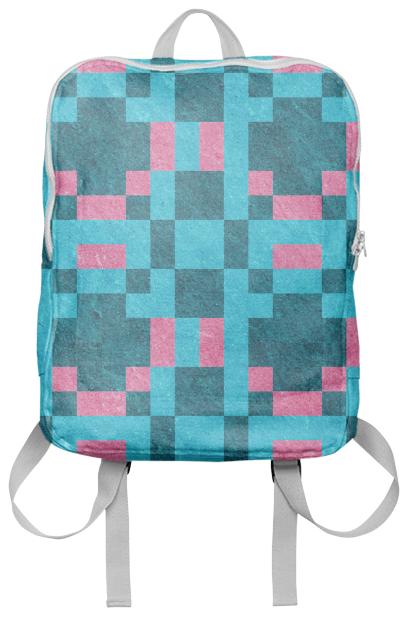 Teal Pink Pixel Backpack