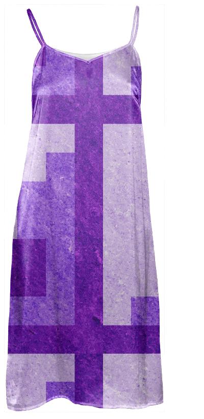 Purple Block Pixel Dress