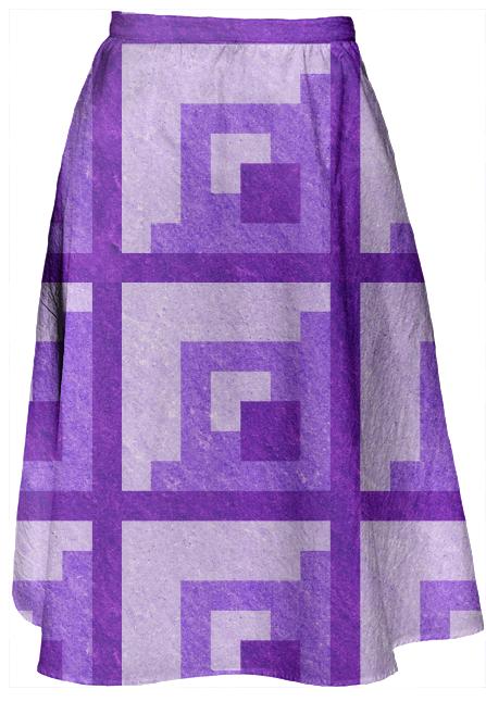 Purple Pixel Blocks Skirt