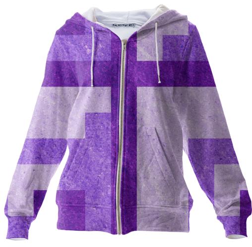 Purple Pixel Zip Hoodie