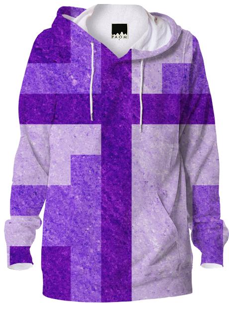 Purple Pixel Hoodie Pullover