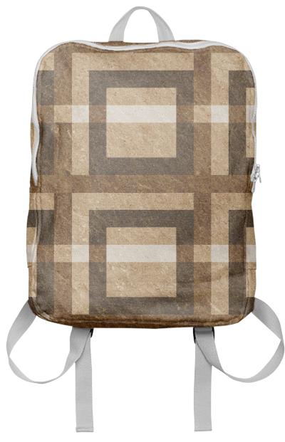 Brown brick pixel backpack
