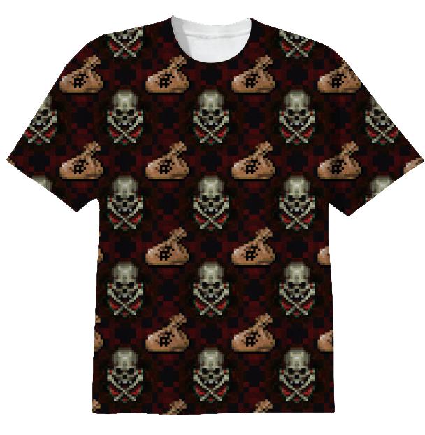 Pixel Skull Money Tshirt