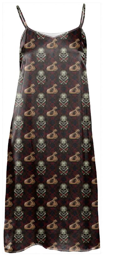 Pixel Skull Money Dress