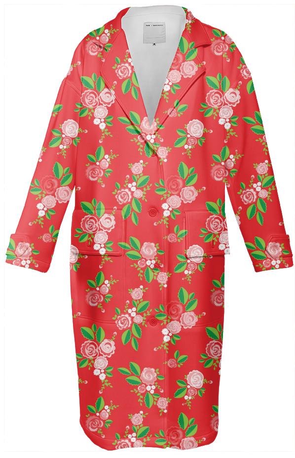 Red Summer Rose Trench